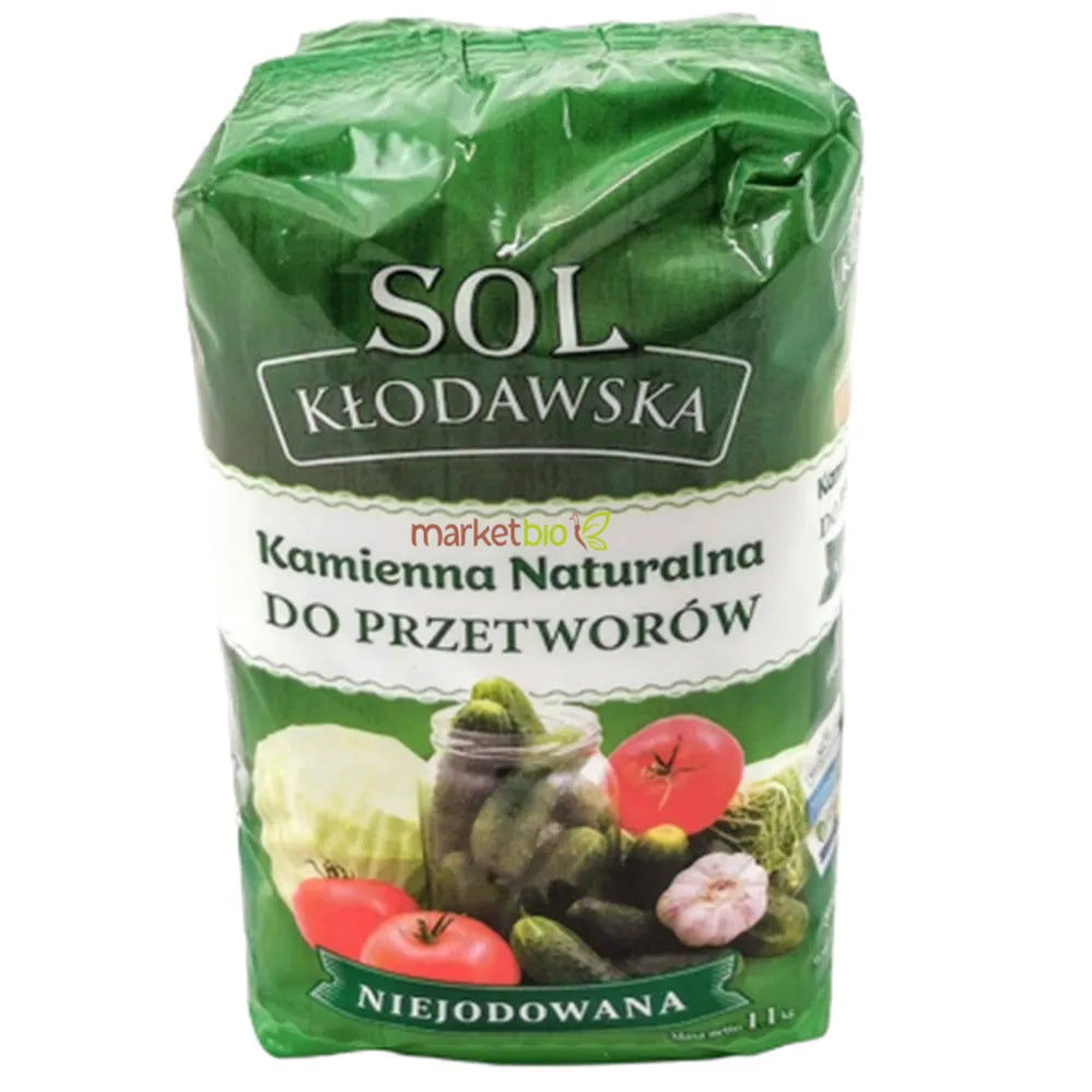 Sól Kłodawska 1,1kg Kamienna Naturalna Do Przetworów Niejodowana do Kiszenia Drobna - Kopalnia Soli Kłodawa 1100 g